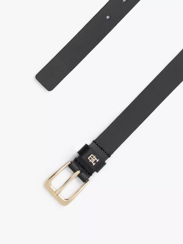 TOMMY HILFIGER BELT WITH GOLDEN BUCKLE IN BLACK