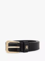 TOMMY HILFIGER BELT WITH GOLDEN BUCKLE IN BLACK