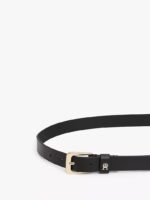 TOMMY HILFIGER BELT WITH GOLDEN BUCKLE IN BLACK