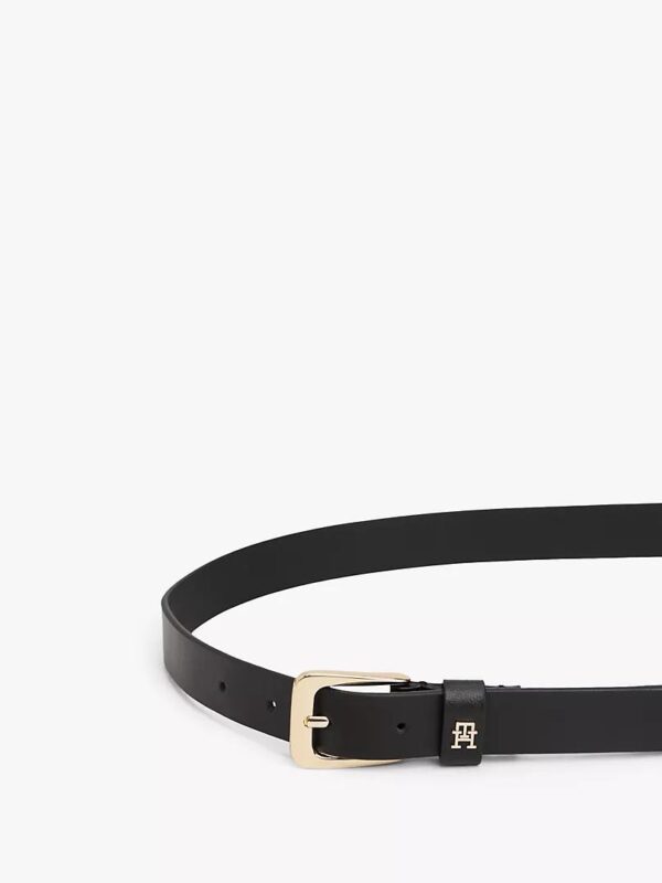 TOMMY HILFIGER BELT WITH GOLDEN BUCKLE IN BLACK