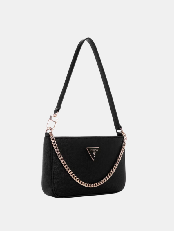 GUESS Noelle Mini Top-Zip Shoulder Bag in Black