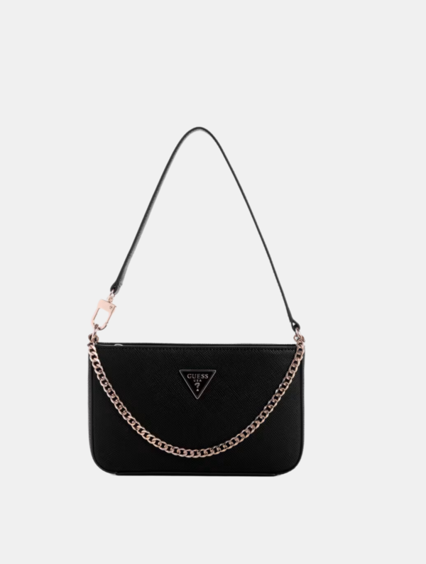 GUESS Noelle Mini Top-Zip Shoulder Bag in Black