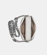 KARL LAGERFELD Maybelle Duo Corner Camera Crossbody Bag in White