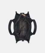 KARL LAGERFELD Kristina Small Satchel & Crossbody bag With Karl Choupette Pin in Canvas Black