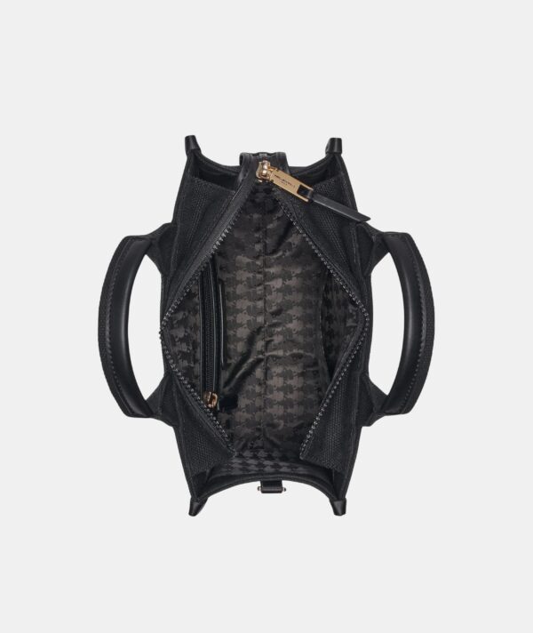 KARL LAGERFELD Kristina Small Satchel & Crossbody bag With Karl Choupette Pin in Canvas Black