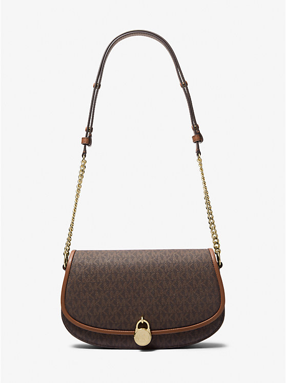 MICHAEL KORS Mila Medium Crossbody Bag In Signature Brown