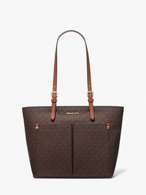 MICHAEL KORS 2 Pocket Tote Bag in Signature brown