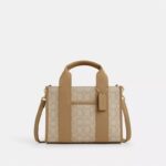 Coach Cabas Smith Mini Tote Bag in signature Beige Kaki