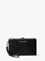 MICHAEL KORS Double Zipper Smartphone Wallet in Black
