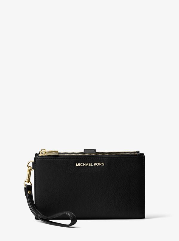 MICHAEL KORS Double Zipper Smartphone Wallet in Black