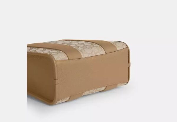 Coach Cabas Smith Mini Tote Bag in signature Beige Kaki