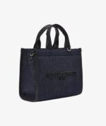 KARL LAGERFELD Kristina Small Tote Bag With Top Zipper In Denim Blue