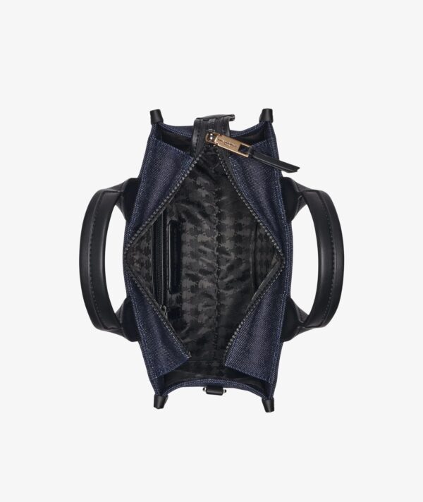 KARL LAGERFELD Kristina Small Tote Bag With Top Zipper In Denim Blue
