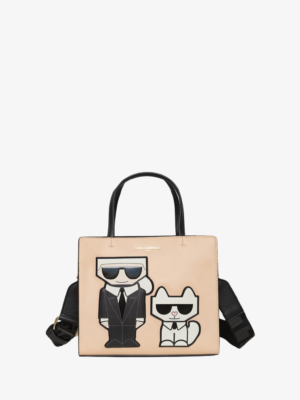 KARL LAGERFELD Maybelle Satchel Duo L in Beige