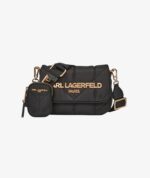 KARL LAGERFELD Voyage Logo Crossbody in Black