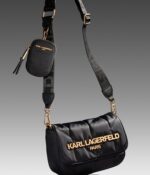KARL LAGERFELD Voyage Logo Crossbody in Black