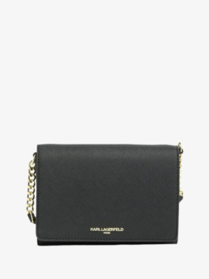 KARL LAGERFELD Connie Flap Crossbody Bag in black