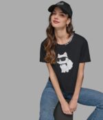 Karl Lagerfeld Iconic Top in Black