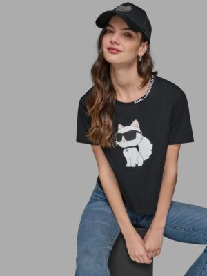 Karl Lagerfeld Iconic Top in Black