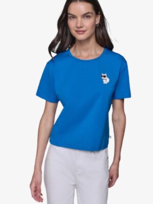 Karl Lagerfeld Small Choupette Top In Blue