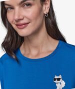 Karl Lagerfeld Small Choupette Top In Blue