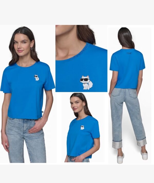 Karl Lagerfeld Small Choupette Top In Blue