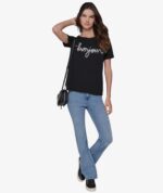 Karl Lagerfeld Bonjour Typography tee Black tshirt