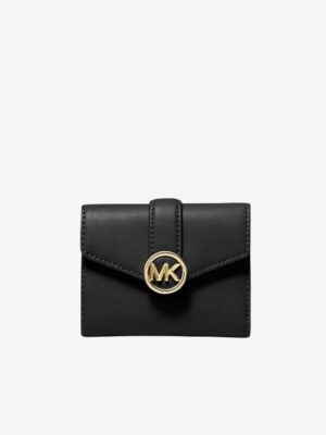 MICHAEL KORS Carmen Small Flap Billfold Wallet in Black