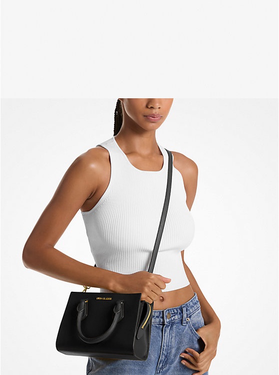 MICHAEL KORS Small Sheila Top Handle & Crossbody Bag in Black