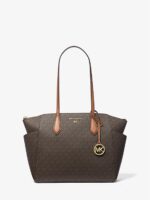MICHAEL KORS Marilyn Medium Logo Tote Bag in Signature Brown