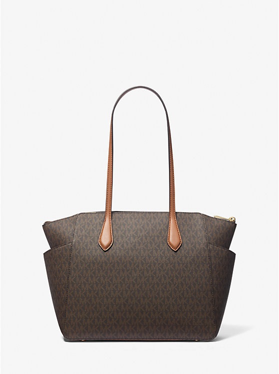 MICHAEL KORS Marilyn Medium Logo Tote Bag in Signature Brown