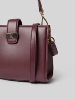 TOMMY HILFIGER Monogram Clasp Mini Satchel Bag in Burgundy