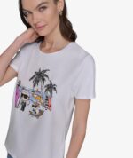 karl lagerfeld summer life tee white tshirt