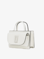 KARL LAGERFELD Simone Leather Crossbody Bag in Winter White