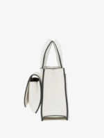 KARL LAGERFELD Simone Leather Crossbody Bag in Winter White