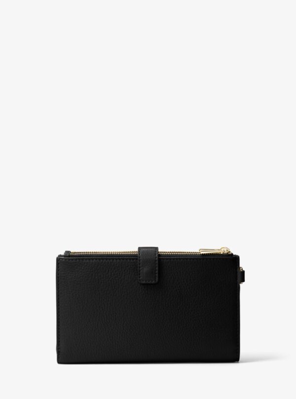 MICHAEL KORS Double Zipper Smartphone Wallet in Signature Black