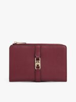 TOMMY HILFIGER TH Monogram Bifold Wallet in Burgundy with Box