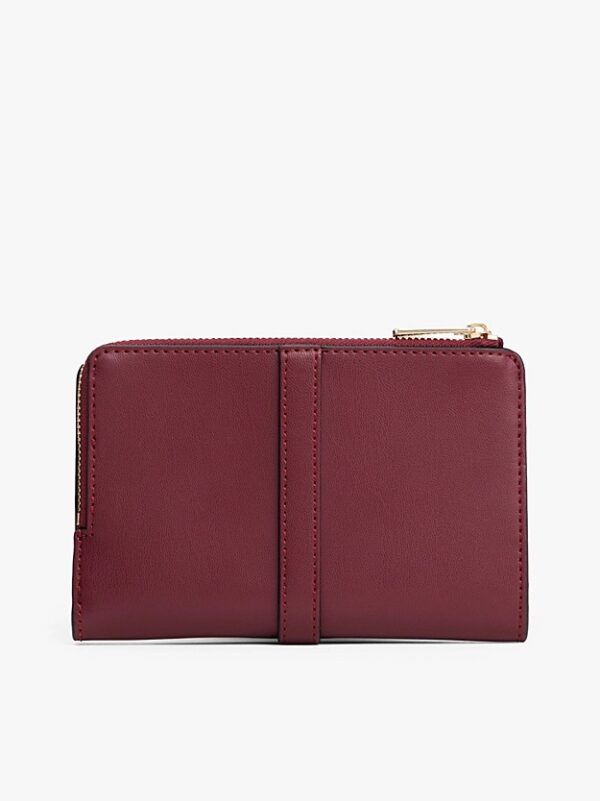 TOMMY HILFIGER TH Monogram Bifold Wallet in Burgundy with Box
