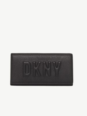 DKNY Leather Logo Wallet in Black