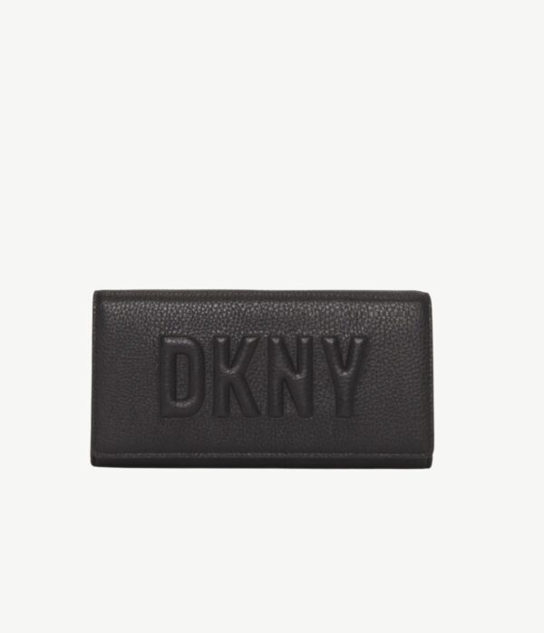 DKNY Leather Logo Wallet in Black