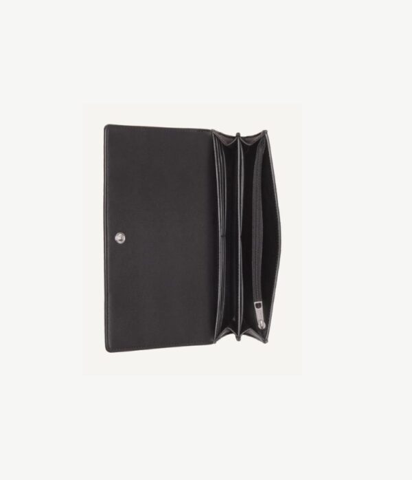 DKNY Leather Logo Wallet in Black