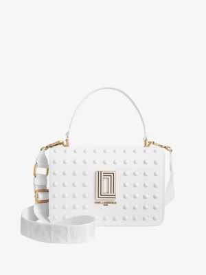 KARL LAGERFELD Simone Satchel with Pearls in White