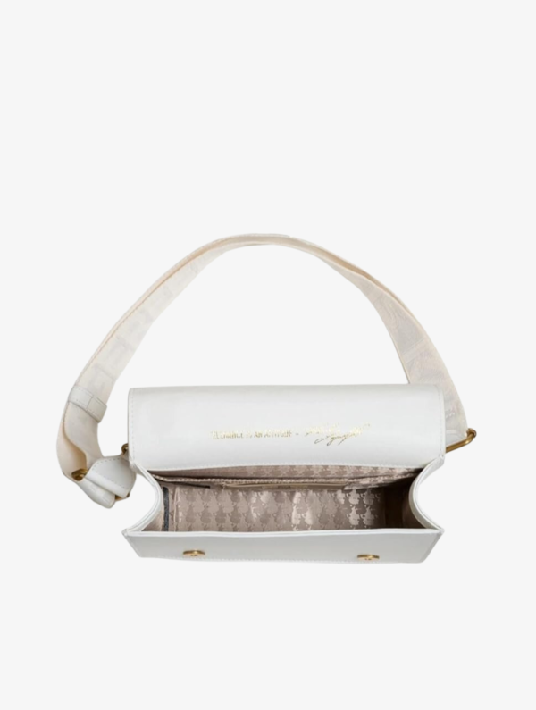 KARL LAGERFELD Simone Satchel with Pearls in White