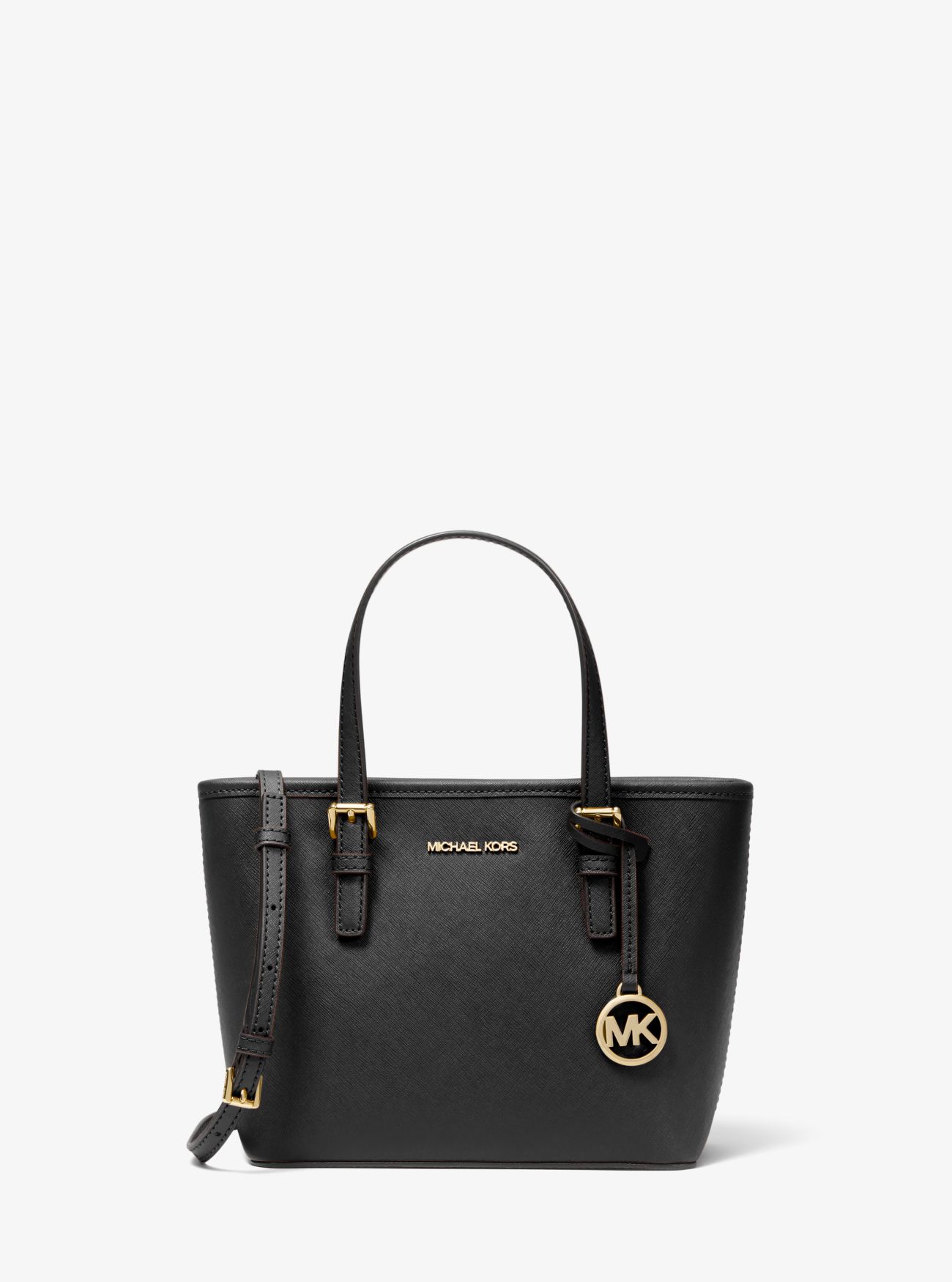 MICHAEL KORS Leather Mini Tote Bag in Black