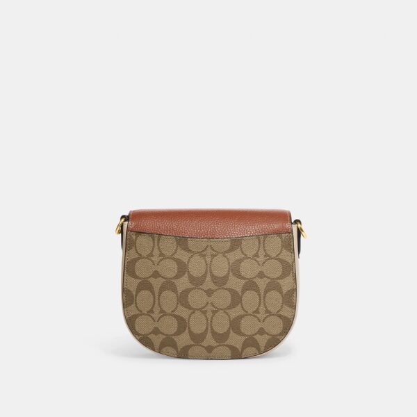 COACH Morgan Saddle Bag in Colorblock Signature Canvas Multi