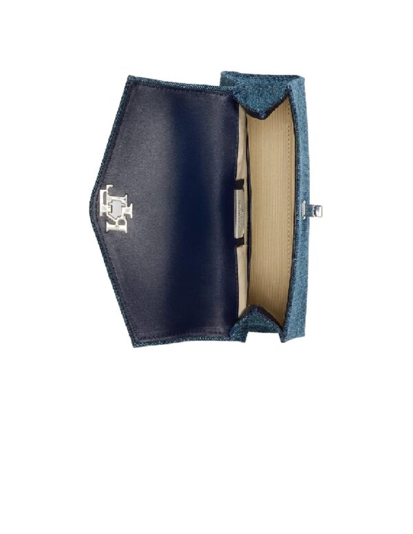 RALPH LAUREN Small Farrah Satchel in Navy Blue