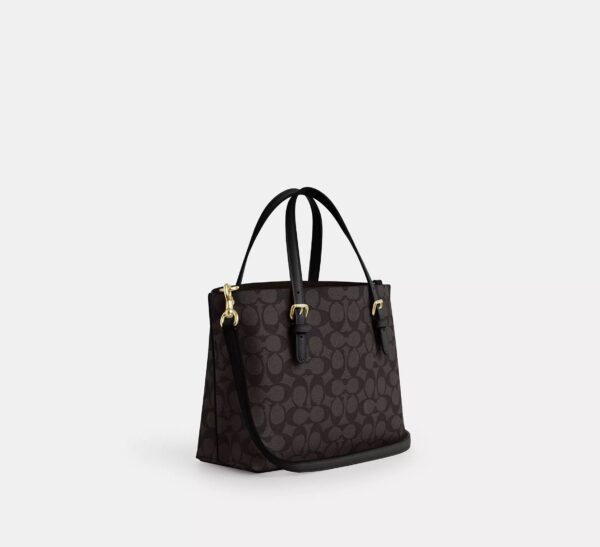 COACH Mollie Medium Tote Bag in Signature Canvas Brown Black