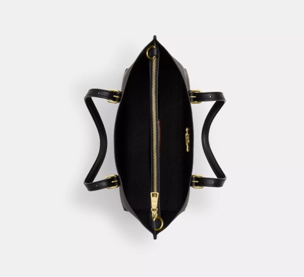 COACH Mollie Medium Tote Bag in Signature Canvas Brown Black