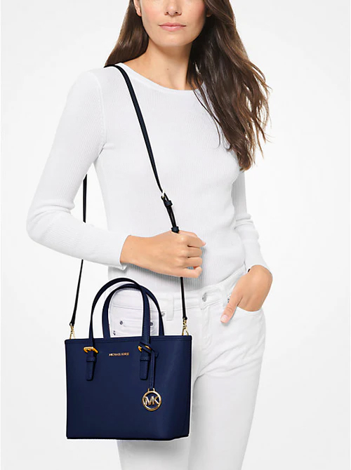 MICHAEL KORS Jet Set Travel Small Tote Bag in Navy