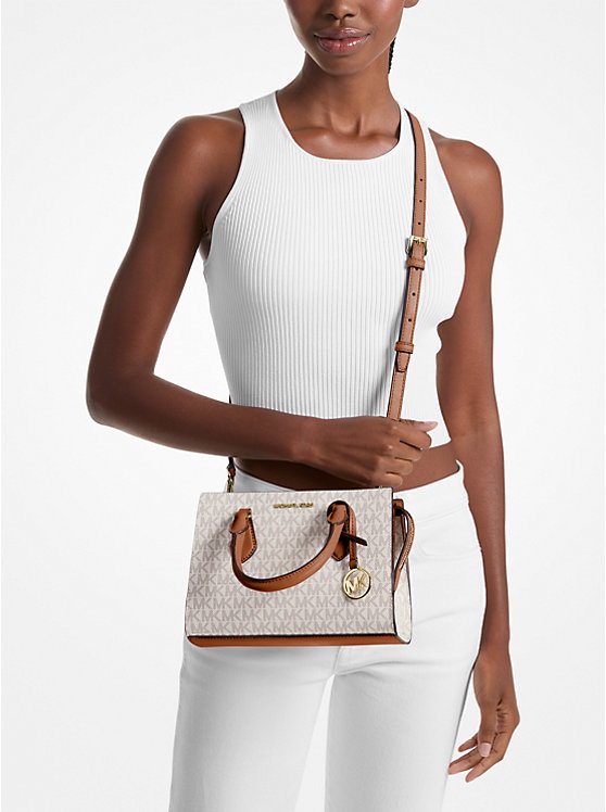 MICHAEL KORS Sheila Top Handle & Crossbody Bag in Signature Cream
